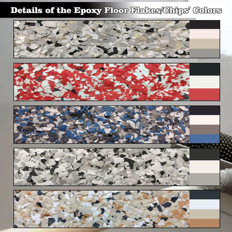 Alkrogiha Epoxy Flakes for Flooring, 450G Decorative Color Chips for Concrete, Epoxy Resin and Countertops, Durable - Image 4